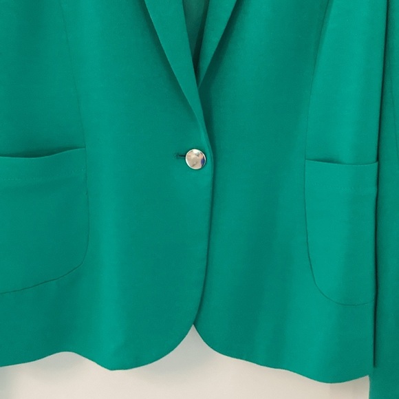 VINTAGE STRUCTURED One Button Lined Rayon Blazer by Reitman’s Ptp 18” - Picture 4 of 10